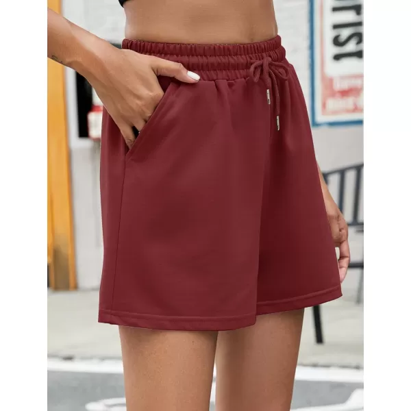 Flygo Womens Sweat Shorts Casual Summer Drawstring Waist Comfy Lounge Athletic Shorts Running Gym Shorts with Pockets