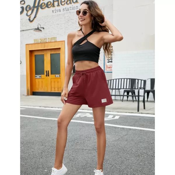 Flygo Womens Sweat Shorts Casual Summer Drawstring Waist Comfy Lounge Athletic Shorts Running Gym Shorts with Pockets