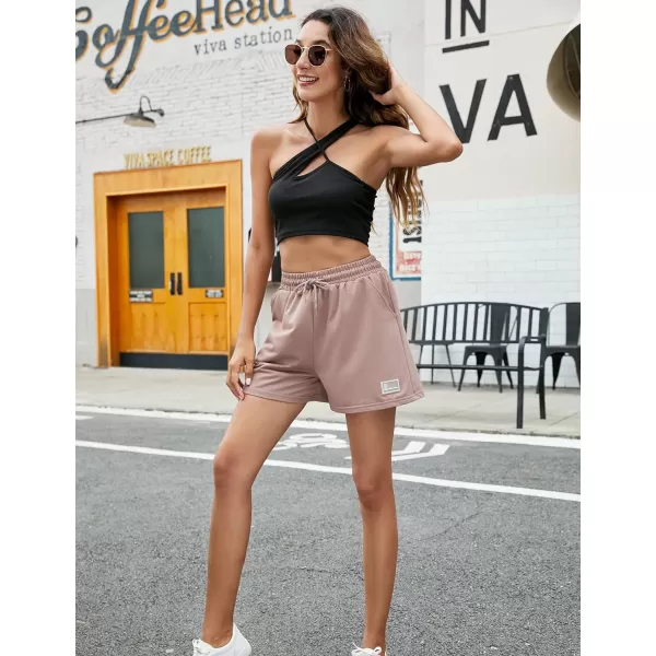 Flygo Womens Sweat Shorts Casual Summer Drawstring Waist Comfy Lounge Athletic Shorts Running Gym Shorts with Pockets