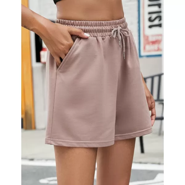 Flygo Womens Sweat Shorts Casual Summer Drawstring Waist Comfy Lounge Athletic Shorts Running Gym Shorts with Pockets