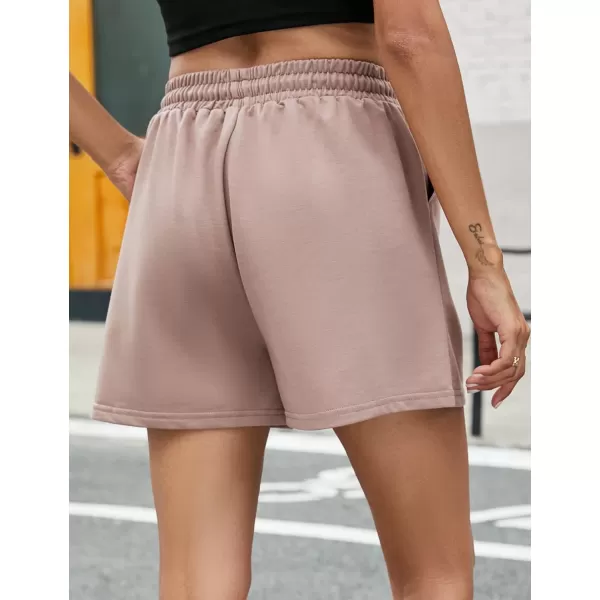 Flygo Womens Sweat Shorts Casual Summer Drawstring Waist Comfy Lounge Athletic Shorts Running Gym Shorts with Pockets