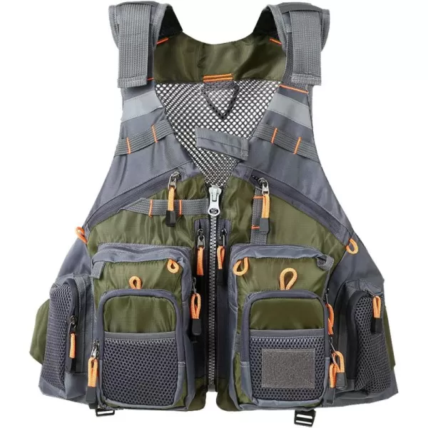 Flygo Fly Fishing Vests Multi Pocket Waistcoat Adjustable Size Gifts for Men and Women