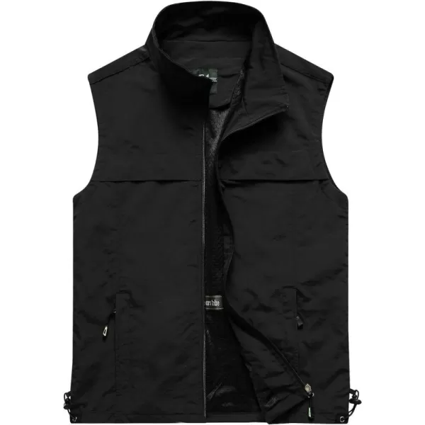 Flygo Men's Casual Lightweight Outdoor Work Safari Fishing Travel Photo Vest Multi Pockets
