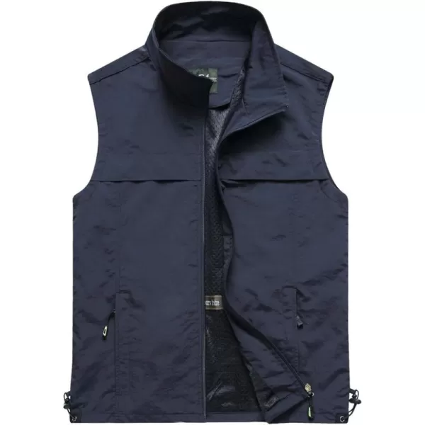 Flygo Men's Casual Lightweight Outdoor Work Safari Fishing Travel Photo Vest Multi Pockets