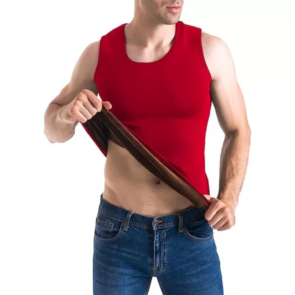 Flygo Mens Cotton Winter Warm Thermal Tank Top Fleece Lined Underwear Sleeveless Vest