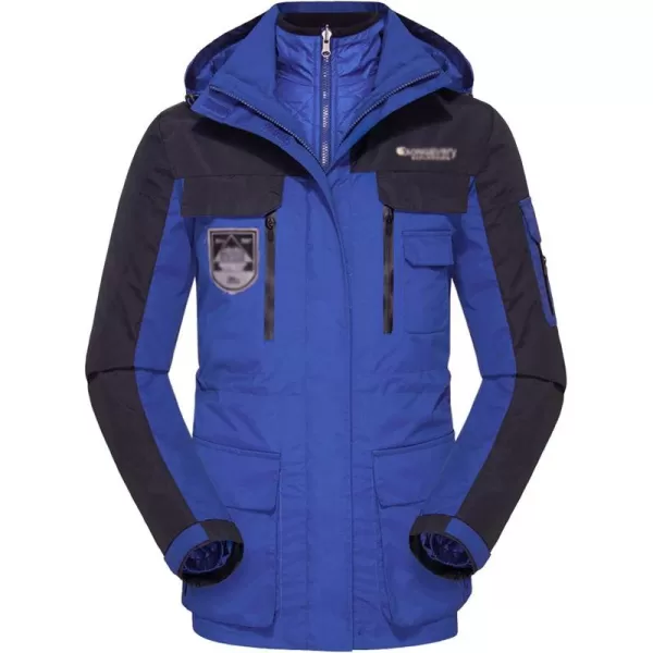Flygo Mens Rain Snow Hiking 3-in-1 Windproof Waterproof Jacket Warm Parkas