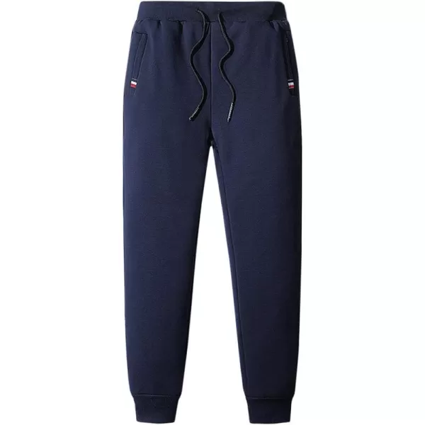 Flygo Men's Warm Fleece Pants Sherpa Lined Active Running Camping Sweatpants