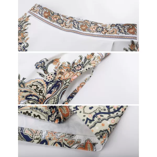 Flygo 2 piece Shirt and Shorts Sets Button Blouse Printing Loose Cotton Linen Elastic Waist Lounge Set Outfits