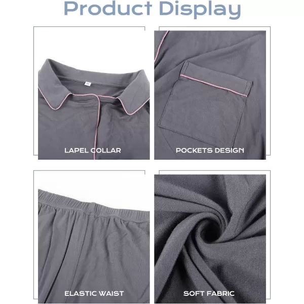 Flygo 2 piece Short Nightwear Classic Short Sleeve Maternity &amp; Nursing Confinement pajamas Pajama Set Women