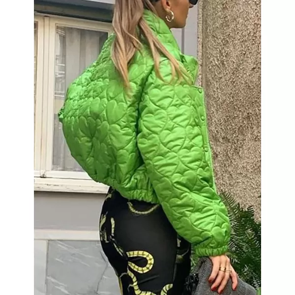 Flygo Cropped Puffer Jacket Womens Lightweight Zip Up Quilted Jackets Short Padded Winter Coat