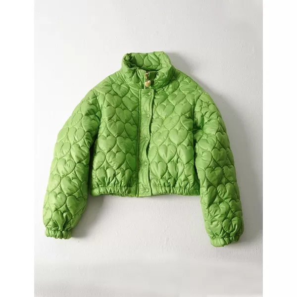 Flygo Cropped Puffer Jacket Womens Lightweight Zip Up Quilted Jackets Short Padded Winter Coat