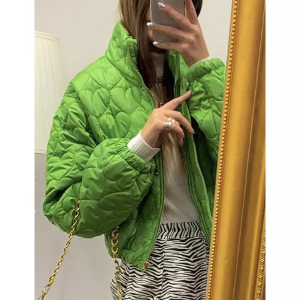 Flygo Cropped Puffer Jacket Womens Lightweight Zip Up Quilted Jackets Short Padded Winter Coat