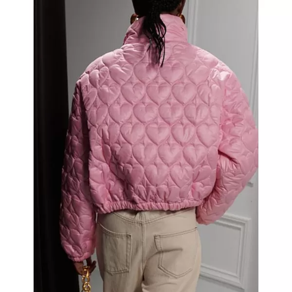 Flygo Cropped Puffer Jacket Womens Lightweight Zip Up Quilted Jackets Short Padded Winter Coat