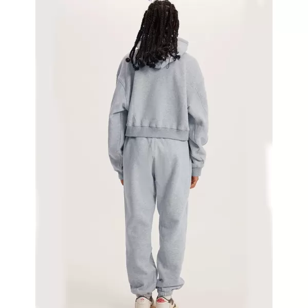 Flygo Jogging Suits for Women 2 Piece Sweatsuits Tracksuits Outfits Spring Crop Hoodie Pants Sets