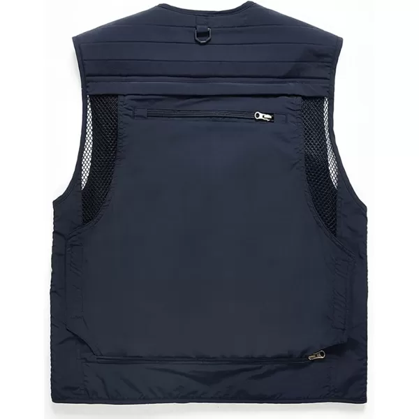 Flygo Men's Casual Outdoor Work Safari Fishing Travel Photo Cargo Vest Jacket Multi Pockets