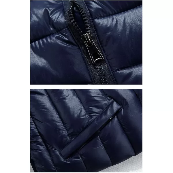 Flygo Men's Casual Stand Collar Lightweight Down Cotton Puffer Vest Outdoor Sleeveless Jacket