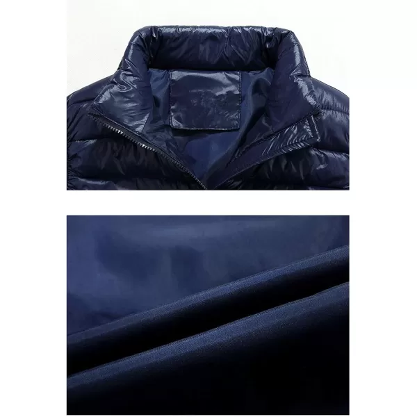 Flygo Men's Casual Stand Collar Lightweight Down Cotton Puffer Vest Outdoor Sleeveless Jacket