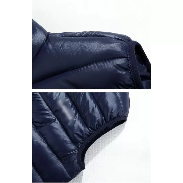 Flygo Men's Casual Stand Collar Lightweight Down Cotton Puffer Vest Outdoor Sleeveless Jacket