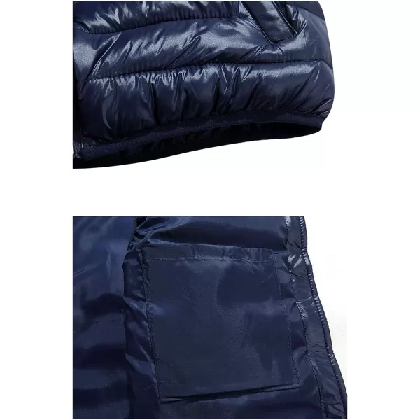 Flygo Men's Casual Stand Collar Lightweight Down Cotton Puffer Vest Outdoor Sleeveless Jacket