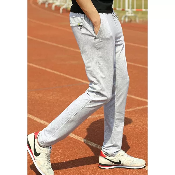 Flygo Mens Casual Straight Leg Sweat Pants Running Active Sports Jogger Pants