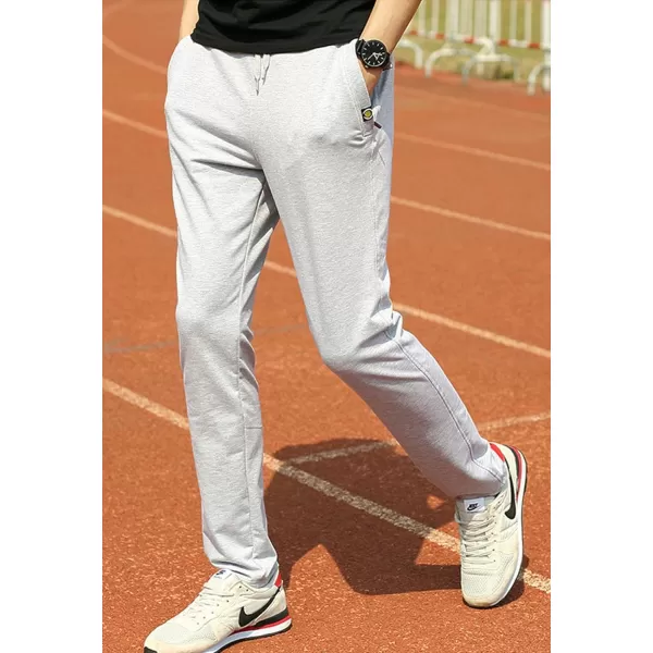 Flygo Mens Casual Straight Leg Sweat Pants Running Active Sports Jogger Pants