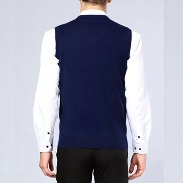 Flygo Men's Classic Pullover Argyle Vest Sweater