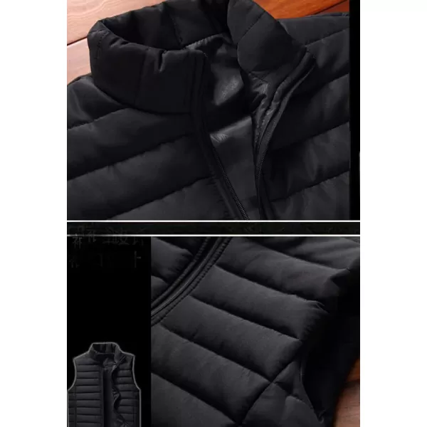 Flygo Men's Classic Zip Up Lightweight Vest Outdoor Padded Quilted Vests Jackets