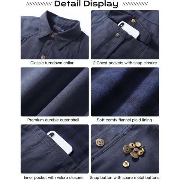 Flygo Mens Flannel Lined Shirt Jacket Vintage Snap Button Western Jacket Outdoor Cowboy Shirts Jackets