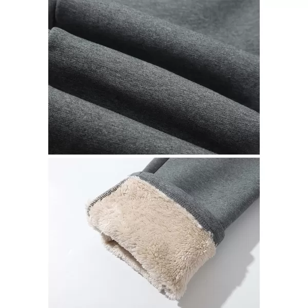 Flygo Men's Fleece Pants Winter Active Joggers Sweatpants Thermal Sherpa Lined Pants