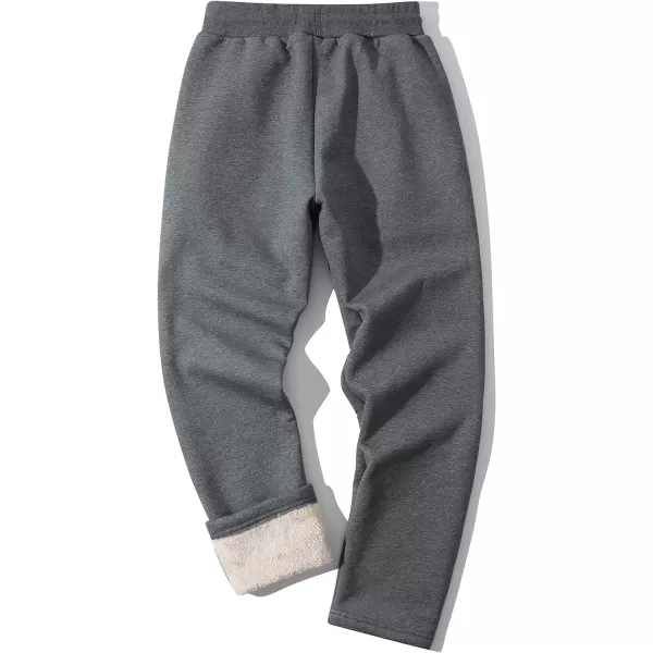 Flygo Men's Fleece Pants Winter Active Joggers Sweatpants Thermal Sherpa Lined Pants