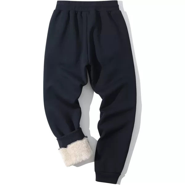 Flygo Men's Fleece Pants Winter Active Joggers Sweatpants Thermal Sherpa Lined Pants
