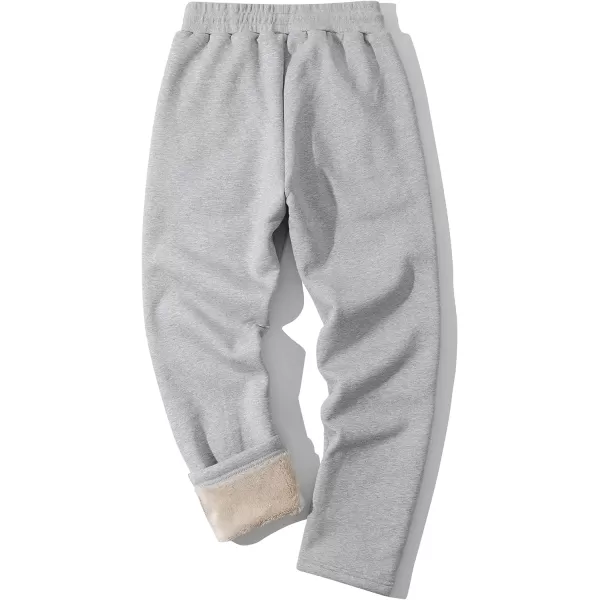 Flygo Men's Fleece Pants Winter Active Joggers Sweatpants Thermal Sherpa Lined Pants