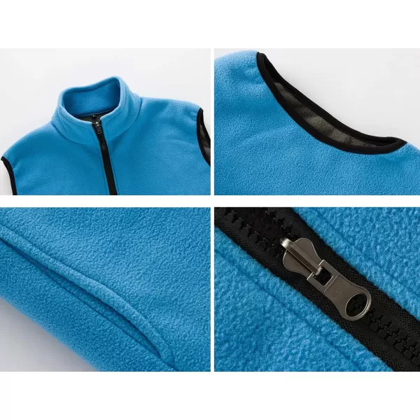 Flygo Men's Full Zip Up Soft Lightweight Utility Outdoor Mountain Fleece Vest