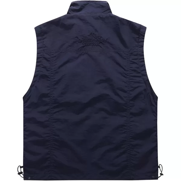 Flygo Men's Leisure Travel Softshell Vest Outdoor Full Zipper Outerwear Vest Lightweight Quick Dry