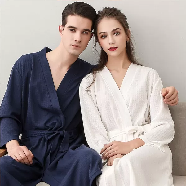 Flygo Mens Lightweight Waffle Weave Bathrobes Sleepwear