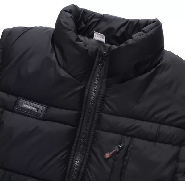 Flygo Men's Lightweight Warm Quilted Cotton Padded Puffer Down Vest Waistcoat Jacket with Pockets