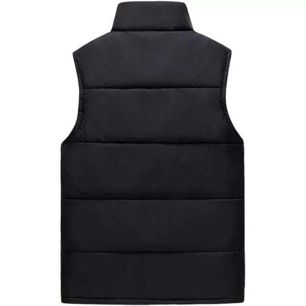 Flygo Men's Lightweight Warm Quilted Cotton Padded Puffer Down Vest Waistcoat Jacket with Pockets