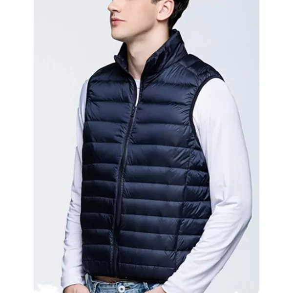 Flygo Men's Outdoor Lightweight Packable Puffer Vest Sleeveless Casual Work Down Vests