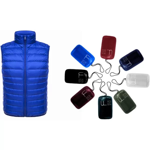 Flygo Men's Outdoor Lightweight Packable Puffer Vest Sleeveless Casual Work Down Vests