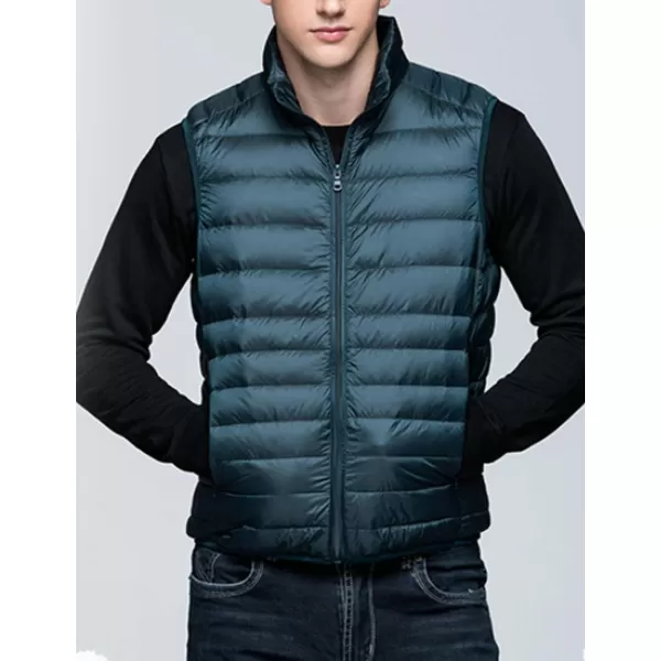 Flygo Men's Outdoor Lightweight Packable Puffer Vest Sleeveless Casual Work Down Vests