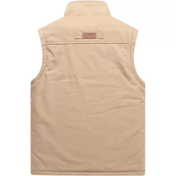 Flygo Men's Reversible Casual Travel Vest Full Zip Mountain Fleece Vests with Pockets