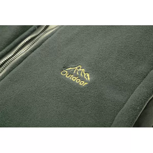 Flygo Men's Reversible Casual Travel Vest Full Zip Mountain Fleece Vests with Pockets