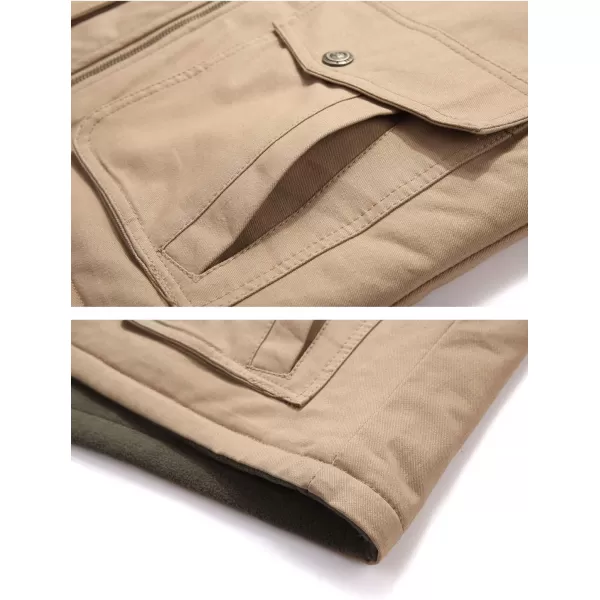 Flygo Men's Reversible Casual Travel Vest Full Zip Mountain Fleece Vests with Pockets