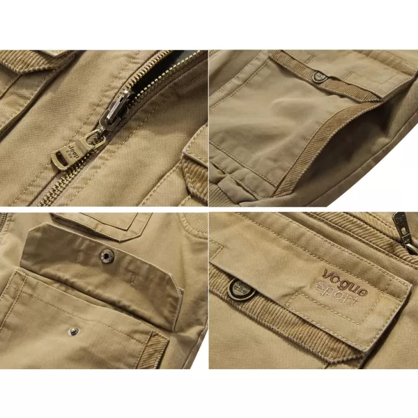 Flygo Men's Reversible Cotton Outdoor Fish Photo Travels Casual Vests with Pockets