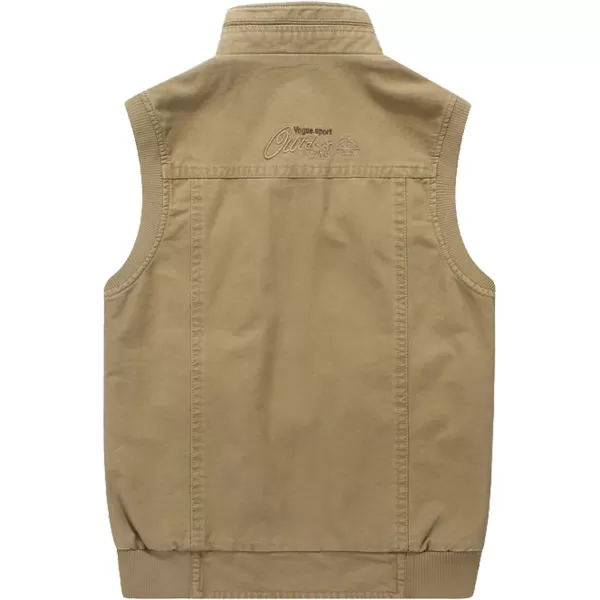 Flygo Men's Reversible Cotton Outdoor Fish Photo Travels Casual Vests with Pockets