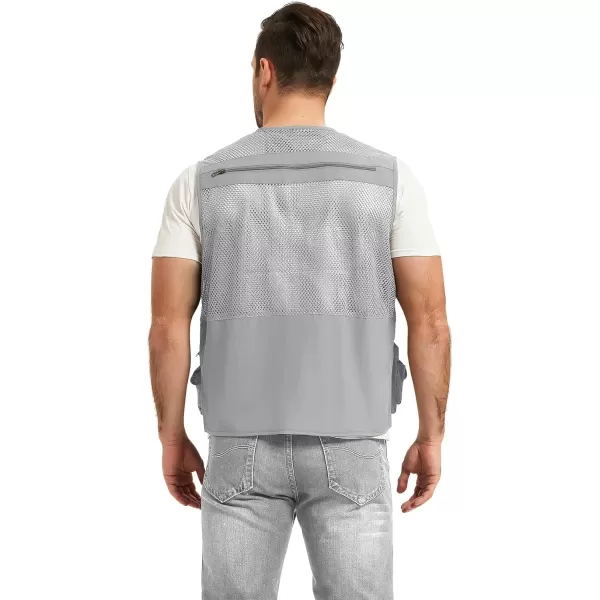 Flygo Mens Summer Outdoor Work Safari Fishing Travel Photo Vest with Pockets