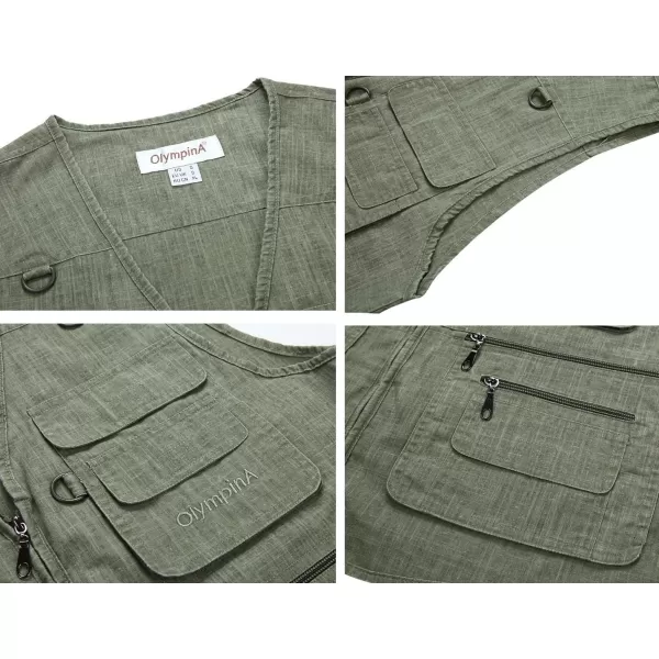 Flygo Mens Summer Outdoor Work Safari Fishing Travel Photo Vest with Pockets