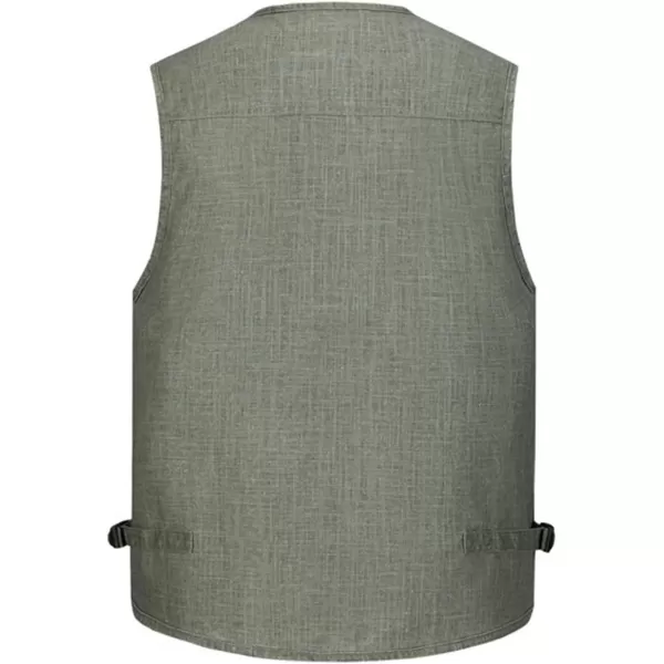Flygo Mens Summer Outdoor Work Safari Fishing Travel Photo Vest with Pockets