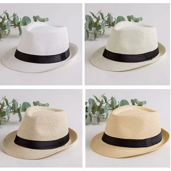Flygo Mens Summer Straw Foldable Roll up Hat Fedora Beach Sun Hat UPF50+