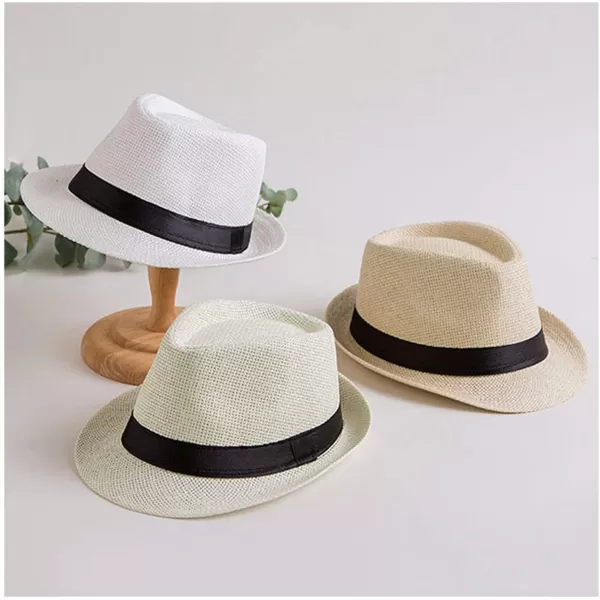 Flygo Mens Summer Straw Foldable Roll up Hat Fedora Beach Sun Hat UPF50+